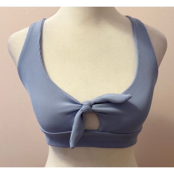 L*SPACE Ribbed Knotted Tara S Riv Bikini Top Size D (top only!) - Picture 1 of 4